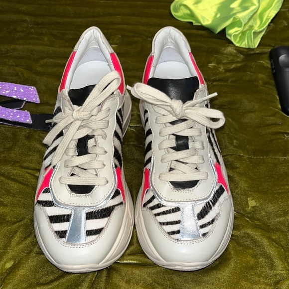 Steve Madden hot pink, cream and zebra platform sneaker - Picture 1 of 6